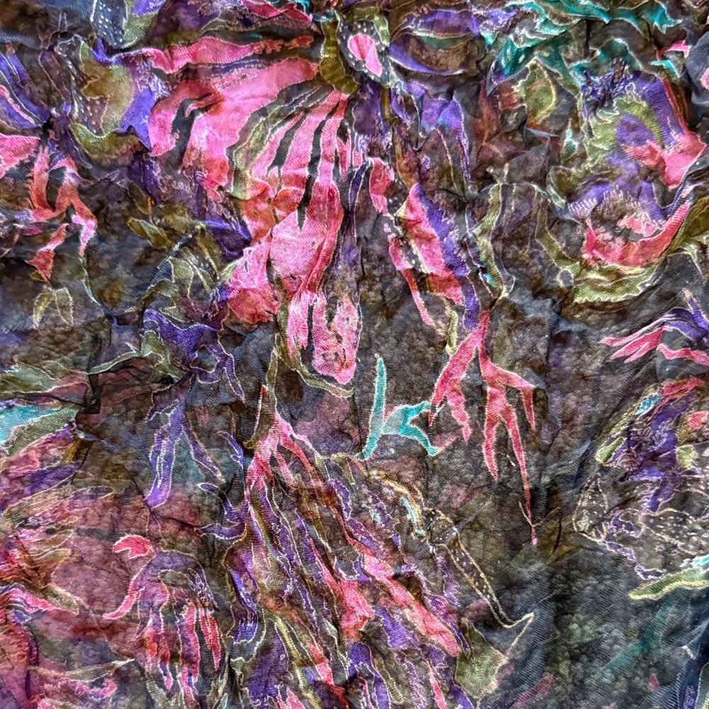 Multicolor Textured Scarf - Picture 5 of 7